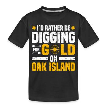 Oak Island Schatzsuche | Sondeln Kanada Geschenke - Kinder Premium Bio T-Shirt - Schwarz - Vorne