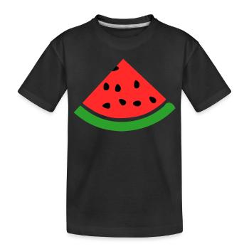Wassermelone melone - Kinder Premium Bio T-Shirt - Schwarz - Vorne