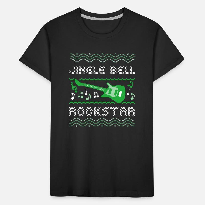 PULL DE NOËL MOCHE, JINGLE BELL ROCK-STAR T-shirt bio Premium Enfant
