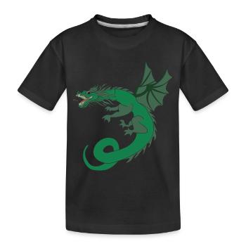 Dragon Vert - T-shirt bio Premium Enfant - noir - Devant