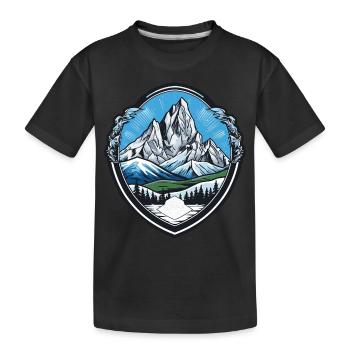 Armoiries des Alpes des montagnes - T-shirt bio Premium Enfant - noir - Devant