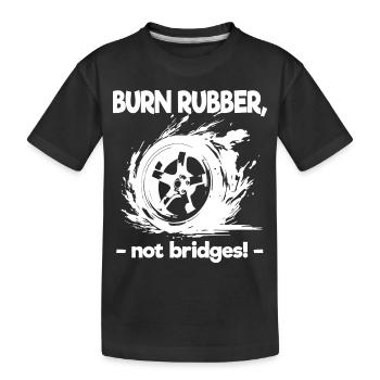 Burn Rubber Burnout Auto Tuning Voiture Drifting Drift - T-shirt bio Premium Enfant - noir - Devant