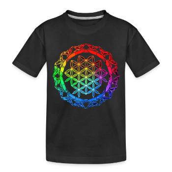 Fleur de lotus - symbole de sérénité et de beauté - T-shirt bio Premium Enfant - noir - Devant