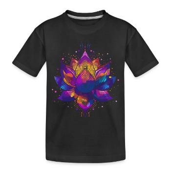 Lotusblume - Symbol Für Gelassenheit Und Schönheit - Kinder Premium Bio T-Shirt - Schwarz - Vorne