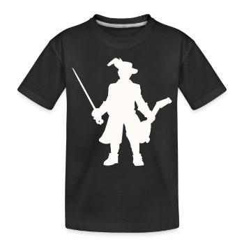 Fantasy Role Playing Game - Bard Silhouettes Design - Kids' Premium Organic T-Shirt - black - Front