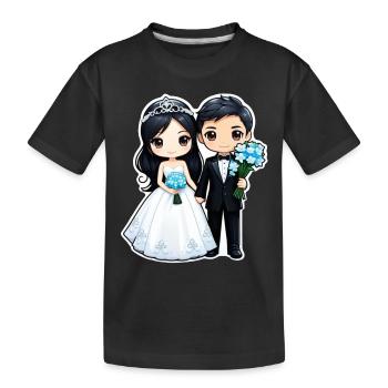 Just Married - Zur Hochzeit - Kinder Premium Bio T-Shirt - Schwarz - Vorne