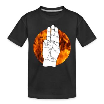 Hommage de signe de la main par Panem Hunger Games - T-shirt bio Premium Enfant - noir - Devant