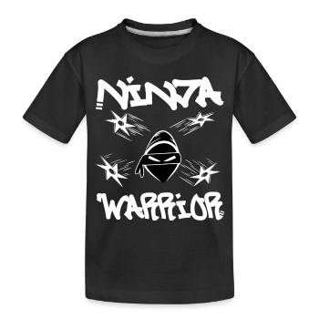 Ninja Warrior - Kinder Premium Bio T-Shirt - Schwarz - Vorne