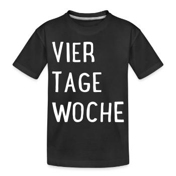 Quatre jours par semaine - T-shirt bio Premium Enfant - noir - Devant