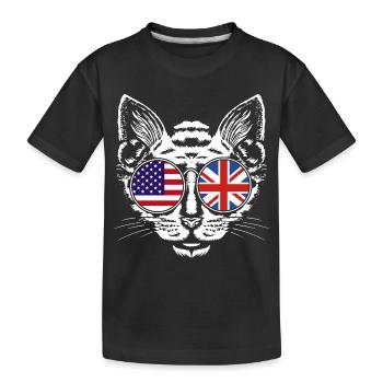 England Englisch - Kinder Premium Bio T-Shirt - Schwarz - Vorne