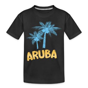 Geschenk für Aruba - Kinder Premium Bio T-Shirt - Schwarz - Vorne