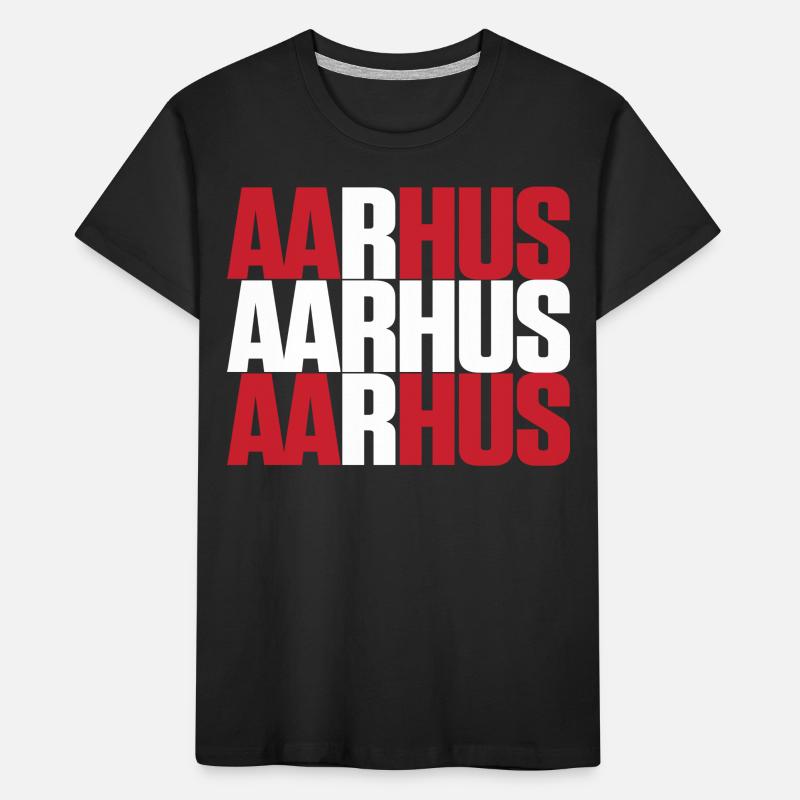 Aarhus Danemark Drapeau T-shirt bio Premium Enfant