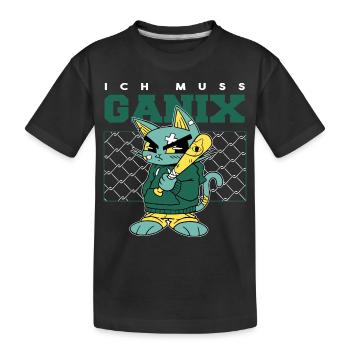 Je dois ganix ! - Dicton serein - T-shirt bio Premium Enfant - noir - Devant