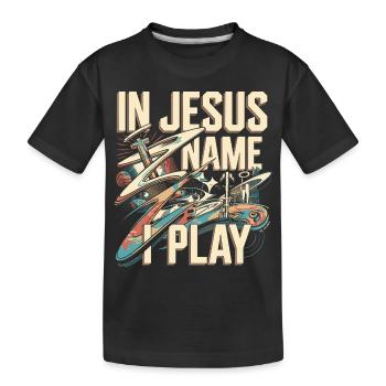 Rhythm for faith - Kids' Premium Organic T-Shirt - black - Front