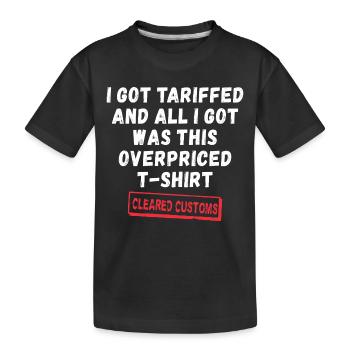Contre les tarifs USA - Déclaration anti-douane - T-shirt bio Premium Enfant - noir - Devant