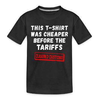 Ce T-shirt était moins cher avant les tarifs douaniers - T-shirt bio Premium Enfant - noir - Devant