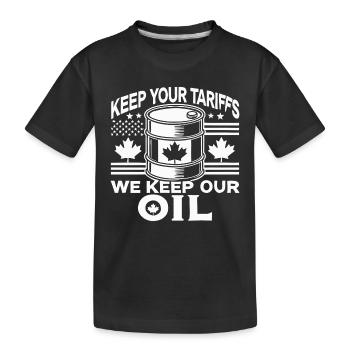 Gardez vos tarifs, nous garderons notre pétrole - T-shirt bio Premium Enfant - noir - Devant