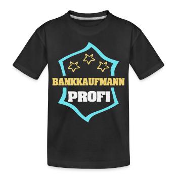 Banker as a profession - Kids' Premium Organic T-Shirt - black - Front