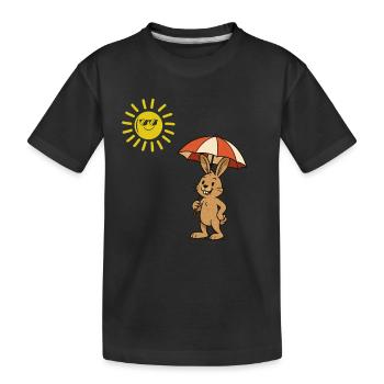 Bunny Sun - Kids' Premium Organic T-Shirt - black - Front