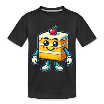 Gâteau joyeux - T-shirt bio Premium Enfant - noir - Devant