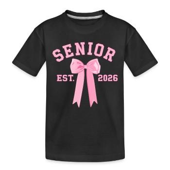 Senior 2026 avec ruban rose - T-shirt bio Premium Enfant - noir - Devant