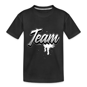 Team - Kinder Premium Bio T-Shirt - Schwarz - Vorne