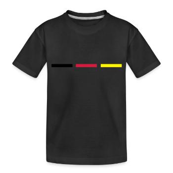 Deutschland Streifen - Kinder Premium Bio T-Shirt - Schwarz - Vorne