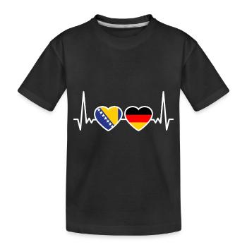Deutschland Bosnien Herzegowina Freunde - Kinder Premium Bio T-Shirt - Schwarz - Vorne