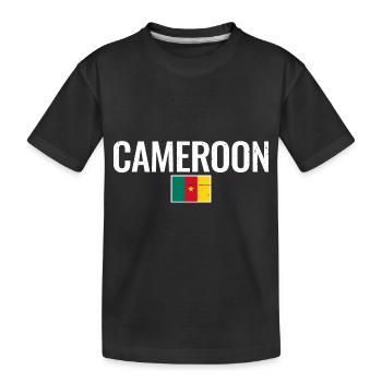 Cameroon Kamerun Kamerunische Flagge Kameruner - Kinder Premium Bio T-Shirt - Schwarz - Vorne