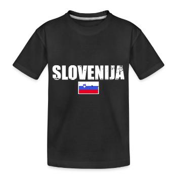 Slovénie Drapeau slovène Drapeau slovène Slovène - T-shirt bio Premium Enfant - noir - Devant