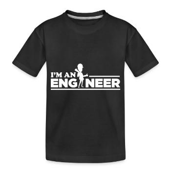 Je suis ingénieur ! - T-shirt bio Premium Enfant - noir - Devant