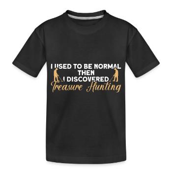 Chasseur de trésors Chasse au trésor Détecteur de métaux - T-shirt bio Premium Enfant - noir - Devant