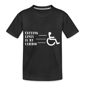 Accès en fauteuil roulant - T-shirt bio Premium Enfant - noir - Devant