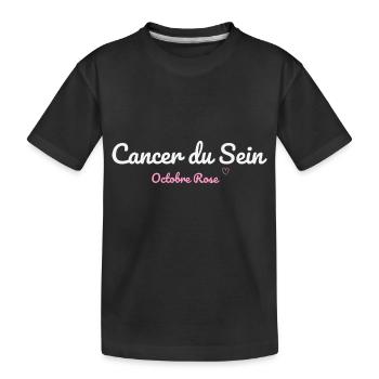 Breast Cancer Pink October - Kids' Premium Organic T-Shirt - black - Front