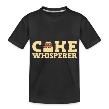 Bake cakes Baker Pastry Chef - Kids' Premium Organic T-Shirt - black - Front