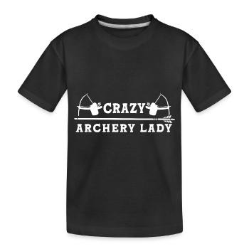 Archer Archery Bow and arrow - Kids' Premium Organic T-Shirt - black - Front