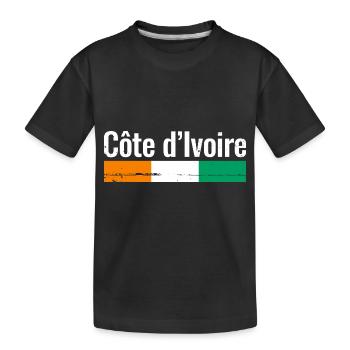 Côte d’Ivoire Drapeau ivoirien Ivoiriens - T-shirt bio Premium Enfant - noir - Devant