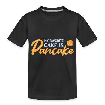 Pfannkuchen - Kinder Premium Bio T-Shirt - Schwarz - Vorne