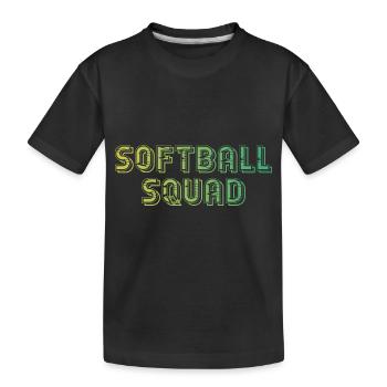 Softball - Kids' Premium Organic T-Shirt - black - Front