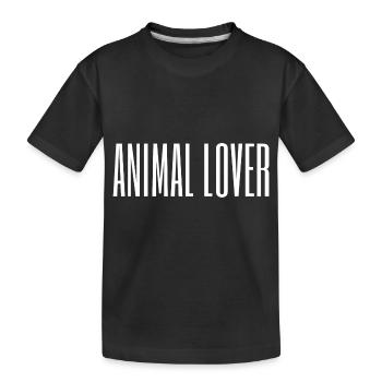 Animal Lover / Tierfreund / Tierliebhaber - Kinder Premium Bio T-Shirt - Schwarz - Vorne