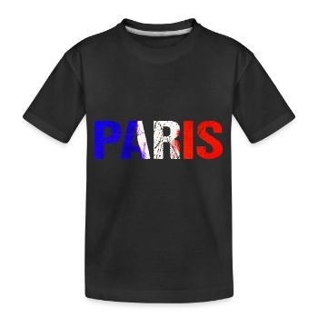 Drapeau Paris France - T-shirt bio Premium Enfant - noir - Devant
