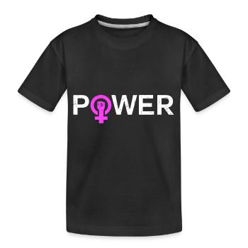 Girl Power Women's Power - Kids' Premium Organic T-Shirt - black - Front