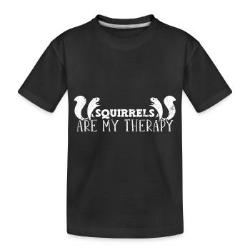 Eichhörnchen - Kinder Premium Bio T-Shirt - Schwarz - Vorne