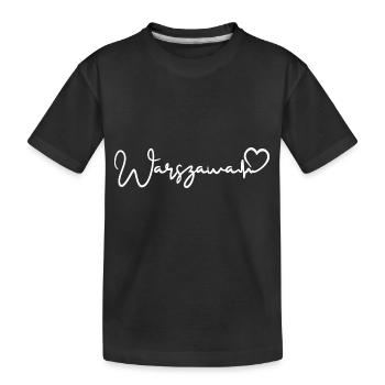 Warszawa Herzschlag Warschau - Kinder Premium Bio T-Shirt - Schwarz - Vorne