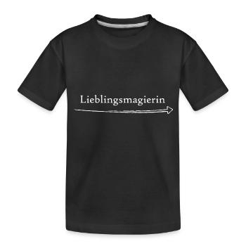 Lieblingsmagierin - Kinder Premium Bio T-Shirt - Schwarz - Vorne