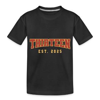Dreizehn Est. 2025 PNG 13. Geburtstagsfeier - Kinder Premium Bio T-Shirt - Schwarz - Vorne