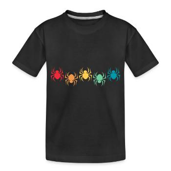 toile d’araignée rétro arachnoïd tarentule toile d’araignée - T-shirt bio Premium Enfant - noir - Devant