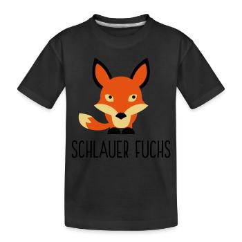 Je suis un renard - T-shirt bio Premium Enfant - noir - Devant