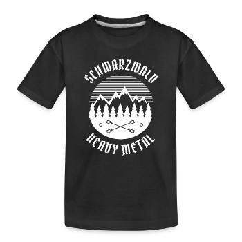 Schwarzwald ist Heavy Metal - Kinder Premium Bio T-Shirt - Schwarz - Vorne