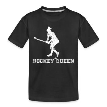 Hockey Reine | Bâton de hockey | Joueur de hockey - T-shirt bio Premium Enfant - noir - Devant